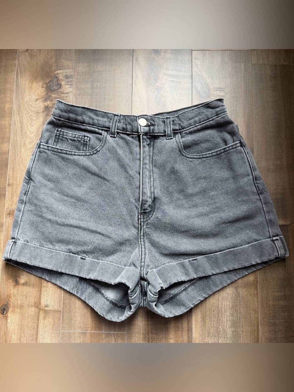 American Apparel High-Waist Denim Shorts